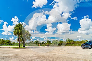 Everglades wetland in Florida, Everglades and Francis S. Taylor Wildlife Management Area, car parking