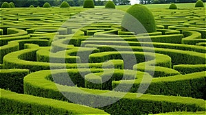 the evergreen hedge maze.