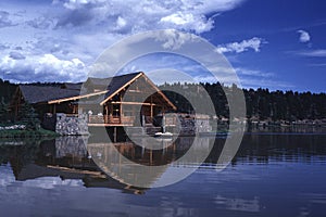 Evergreen lake in Colorado photo