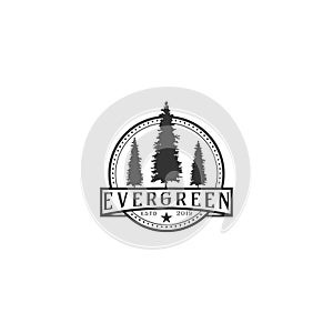 EVERGREEN TIMBERLAND LOGO DESIGN VECTOR