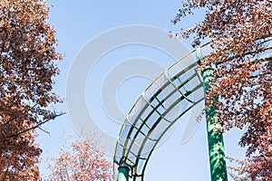 EVERLAND, YONGIN, SOUTH KOREA - 31 Oct 2015 :The wooden structure railway of T-Express in Everland Yongin, South Korea