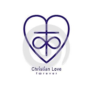 Everlasting Love of God vector creative symbol design combined w