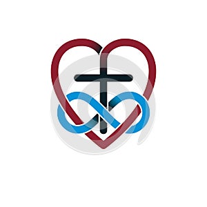 Everlasting Love of God vector creative symbol design combined w