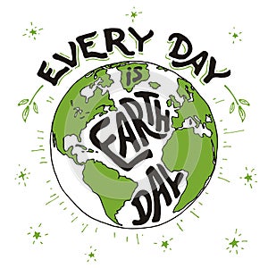 Every day is Earth day holiday card