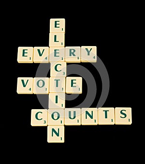 Every vote counts: election. photo