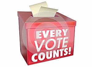 Every Vote Counts Matters Ballot Box photo