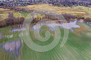 Every year in autumn and winter, meadows and fields are under water