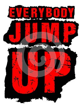 Everybody jump up, Vector image