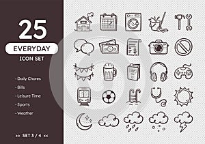 Everyday Doodle Icon Collection