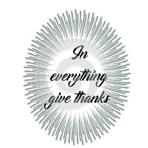 In everything give thanks text