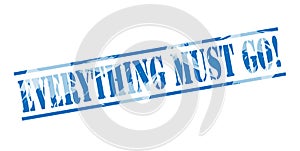 Everything must go blue stamp