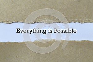Everything is possible on paper