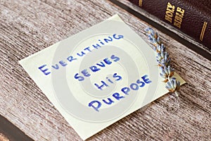 Everything serves God Jesus Christ`s purpose photo