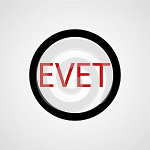 Evet ok or done isolated flat vector icon