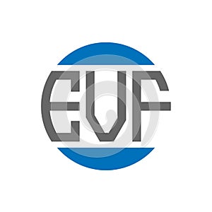 EVF letter logo design on white background. EVF creative initials circle logo concept. EVF letter design