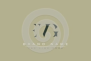 EVG abstract letter logo design