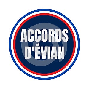 Evian accord symbol icon in France