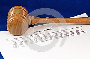 Eviction notice and gavel photo