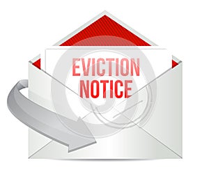 Eviction notice mail or email illustration design