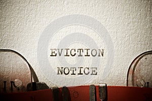 Eviction notice text
