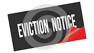 EVICTION  NOTICE text on black red sticker stamp