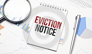 Eviction Notice. Word for an advance notice that someone must leave a property