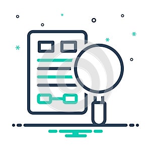 Mix icon for Evidence, proof and confirmation