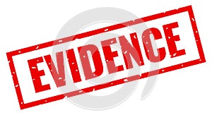 Evidence rectangular rubber stamp