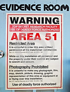 Evidence room, Area 51