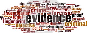Evidence word cloud