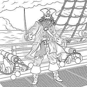 The evil captain of piratesn