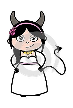 Evil Cartoon Bride as Devil