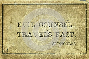 Evil counsel Sophocles