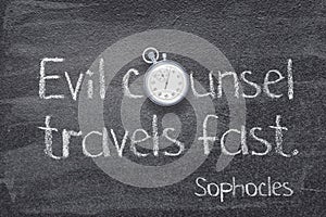 Evil counsel Sophocles photo