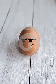 Evil egg face photo