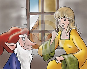 Rumpelstiltskin and young princess