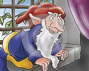 Rumpelstiltskin on window