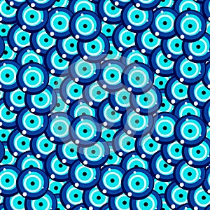 seamless evil eye pattern and background vector illustration