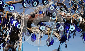 Evil Eye Beads Tree in Pigeons Valley, Cappadocia, Nevsehir, Turkey