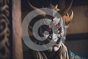 Evil face mask Japan