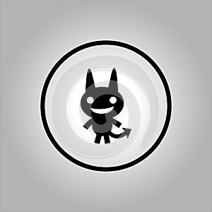 evil gost and spirit vector icon logo for Halloween.