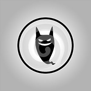evil gost and spirit vector icon logo for Halloween.