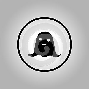 evil gost and spirit vector icon logo for Halloween.