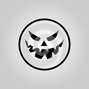 evil gost and spirit vector icon logo for Halloween.