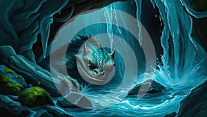 Evil lizard in the cave.