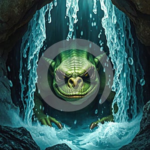 Evil lizard in the cave.