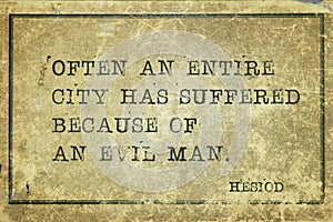 Evil man Hesiod