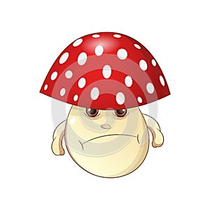 Evil Mushroom Vector Illustration