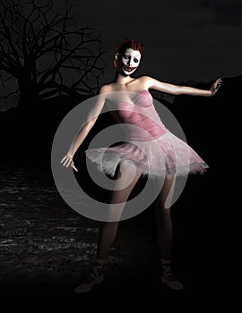 Evil, Ominous Halloween Ballerina Doll