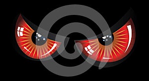 Evil red eyes